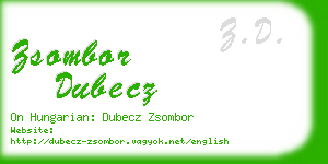 zsombor dubecz business card